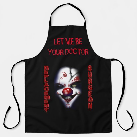 Evil Clown Vervanging Chirurg Schort (Voorkant)