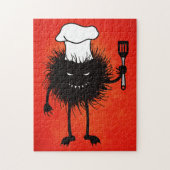 Evil Cook Cartoon Character Chef Legpuzzel (Verticaal)