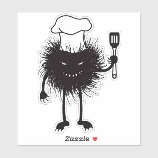 Evil Cook Cartoon Character Chef Sticker (Vel)