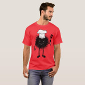 Evil Cook Cartoon Character Chef T-shirt (Voorkant volledig)
