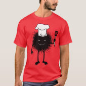 Evil Cook Cartoon Character Chef T-shirt (Voorkant)