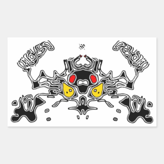 Evil Crab Rechthoekige Sticker (Voorkant)
