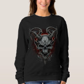 Evil Death Skeleton  Gothic Demon Heavy Metal Trui (Voorkant)