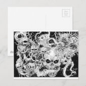 Evil Death Spawn Illustratie Briefkaart (Voorkant / Achterkant)
