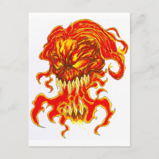 Evil Demon Art Briefkaart (Voorkant)