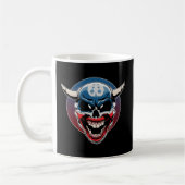 Evil Demon Clown Skull Koffiemok (Links)