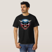 Evil Demon Clown Skull T-shirt (Voorkant volledig)