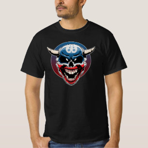 Evil Demon Clown Skull T-shirt