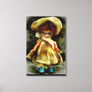 EVIL DORA DOLL. CANVAS AFDRUK