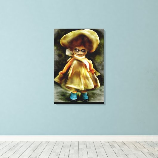 EVIL DORA DOLL. CANVAS AFDRUK (Insitu (Houten vloer))