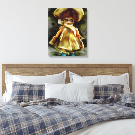 EVIL DORA DOLL. CANVAS AFDRUK (Insitu (Slaapkamer))