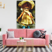 EVIL DORA DOLL, spookpop product enge kunst Canvas Afdruk (Insitu (Woonkamer))
