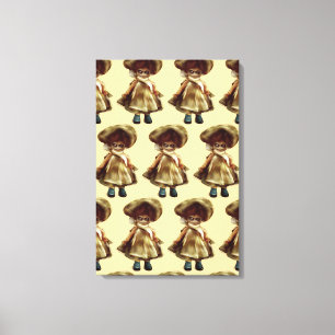 EVIL DORA DOLL, spookpop product enge kunst Canvas Afdruk
