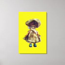 EVIL DORA DOLL, spookpoppenproduct canvas Afdruk