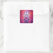 Evil Dracula Vierkante Sticker (Tas)
