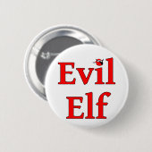 Evil Elf Round Holiday Ronde Button 5,7 Cm (Voorkant /achterkant)