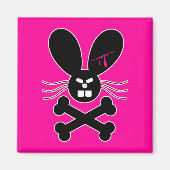 Evil Emo Bunny Crossbones Magneet (Voorkant)