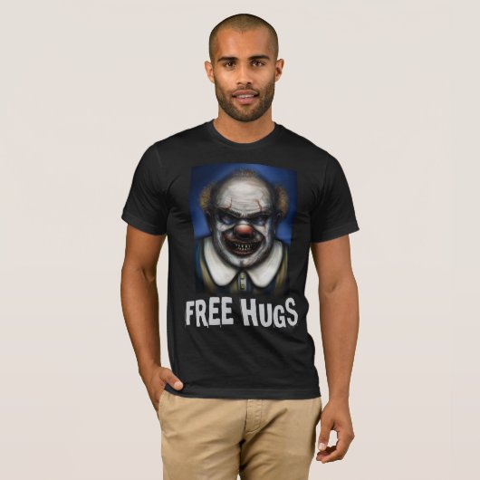 EVIL ENGE CLOWN GRATIS KNUFFELS HALLOWEEN T-SHIRTS (Voorkant volledig)
