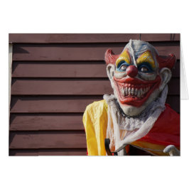 Evil enge clown happy halloween wenskaart
