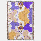 EVIL EYE ABSTRACTE KUNST GOOIEN DEKEN (Voorkant Verticaal)