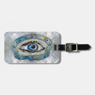 Evil Eye Amulet Geodes en Kristallen Bagagelabel