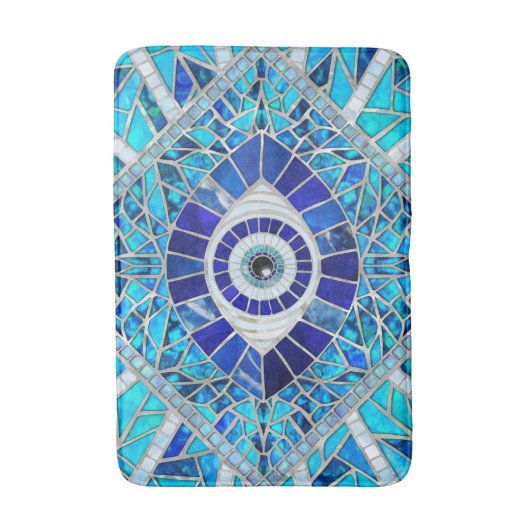 Evil Eye Amulet Mozaïek Kunst Badmat (Voorkant Verticaal)