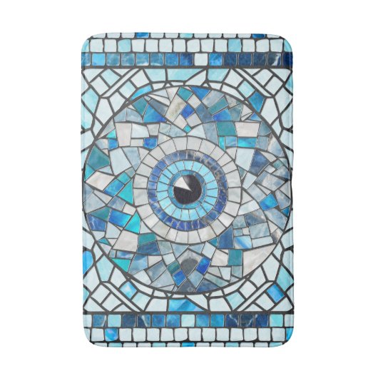 Evil Eye Amulet Mozaïek Kunst Badmat (Voorkant Verticaal)