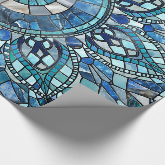 Evil Eye Amulet Mozaïek Kunst Cadeaupapier (Hoek)