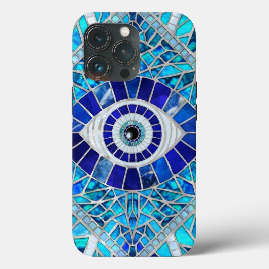 Evil Eye Amulet Mozaïek Kunst Case-Mate iPhone Case (Achterkant)