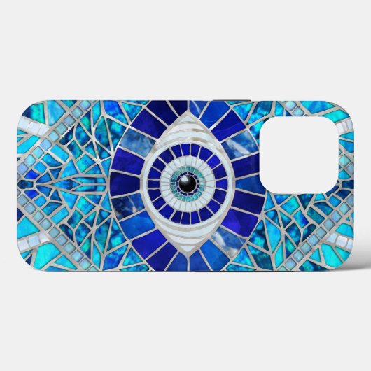 Evil Eye Amulet Mozaïek Kunst Case-Mate iPhone Case (Achterkant (horizontaal))