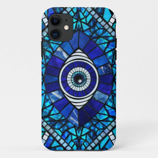 Evil Eye Amulet Mozaïek Kunst Case-Mate iPhone Case (Achterkant)