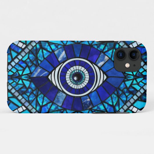 Evil Eye Amulet Mozaïek Kunst Case-Mate iPhone Case (Achterkant (horizontaal))