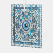 Evil Eye Amulet Mozaïek Kunst Glas Ornament (Voorkant links)
