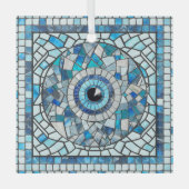 Evil Eye Amulet Mozaïek Kunst Glas Ornament (Voorkant)