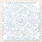 Evil Eye Amulet Mozaïek Kunst Glazen Onderzetter (Achterkant)