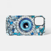 Evil Eye Amulet Mozaïek Kunst iPhone Hoesje (Achterkant horizontaal)