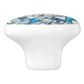 Evil Eye Amulet Mozaïek Kunst Keramische Knop (Zijkant)