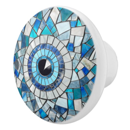 Evil Eye Amulet Mozaïek Kunst Keramische Knop (Rechts)