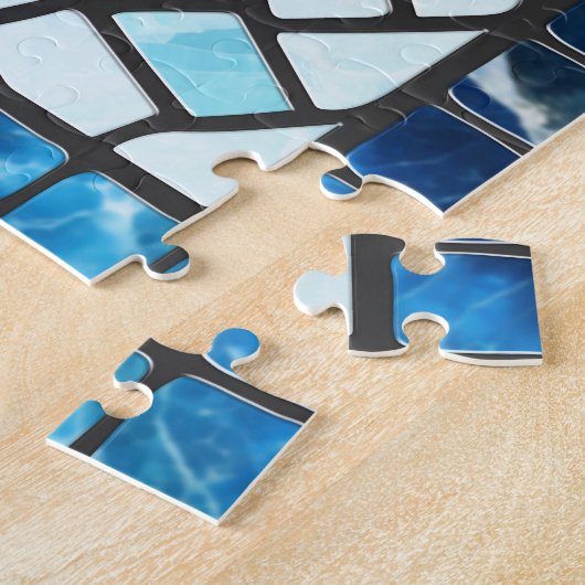 Evil Eye Amulet Mozaïek Kunst Legpuzzel (Zijkant)