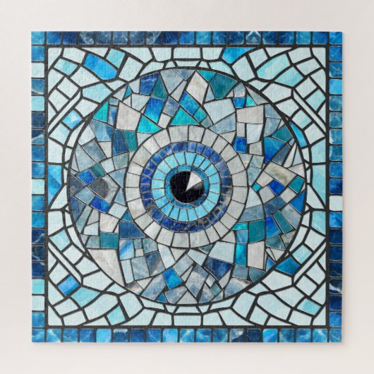 Evil Eye Amulet Mozaïek Kunst Legpuzzel (Verticaal)