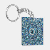 Evil Eye Amulet Mozaïek Kunst Sleutelhanger (Voorkant Links)