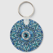 Evil Eye Amulet Mozaïek Kunst Sleutelhanger (Voorkant)