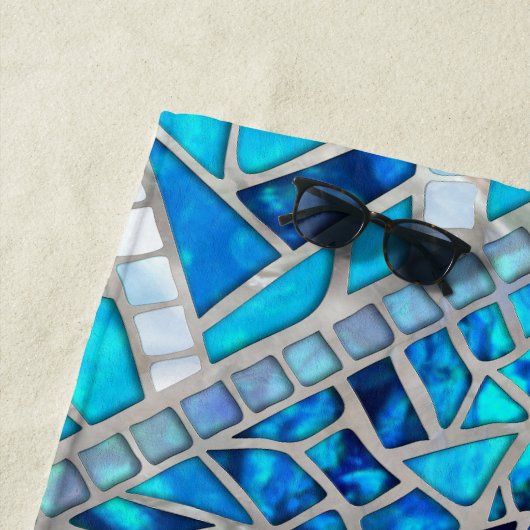 Evil Eye Amulet Mozaïek Kunst Strandlaken (In situ)