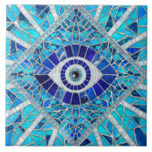 Evil Eye Amulet Mozaïek Kunst Tegeltje (Voorkant)