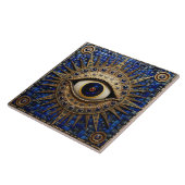 Evil Eye Amulet Mozaïek Kunst Tegeltje (Zijkant)