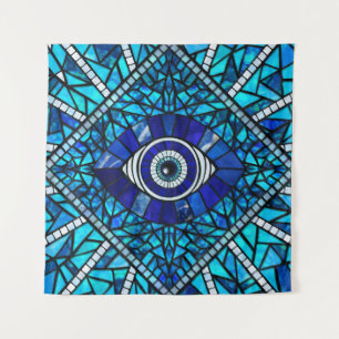 Evil Eye Amulet Mozaïek Kunst Wandkleed
