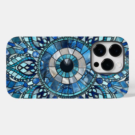 Evil Eye Amulet Mozaïek Mandala Art Case-Mate iPhone Case (Achterkant (horizontaal))