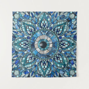 Evil Eye Amulet Mozaïek Mandala Art Wandkleed