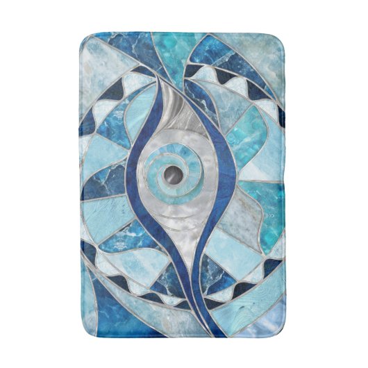 Evil Eye Amulet Mozaïek Minerale texturen Badmat (Voorkant Verticaal)