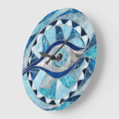Evil Eye Amulet Mozaïek Minerale texturen Grote Klok (Hoek)